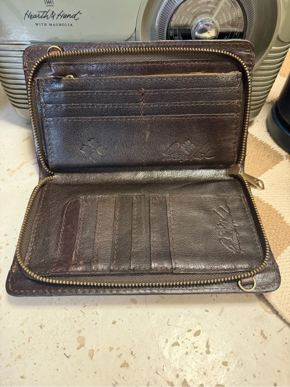 Patricia Nash Azario Tooled Leather Crossbody Clutch